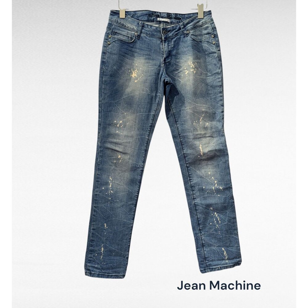 Jean Machine distressed low rise skinny denim jeans  Sz 30